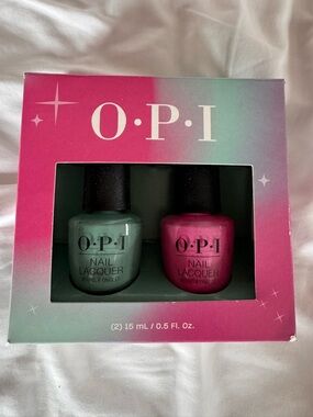 NWT OPI Mint & Hot Pink Nail Lacquer Duo